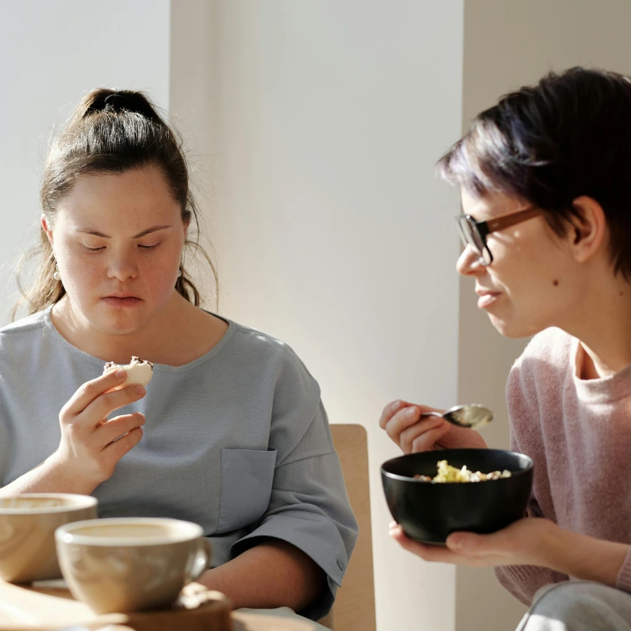 carer with young adult